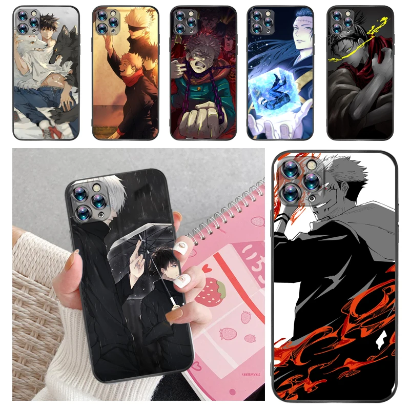 

Jujutsu Kaisen Satoru Gojo Sukuna Fushiguro Megumi Yuji Itadori Phone Case For iPhone 12 Mini SE 2020 Pro MAX Soft TPU Coque