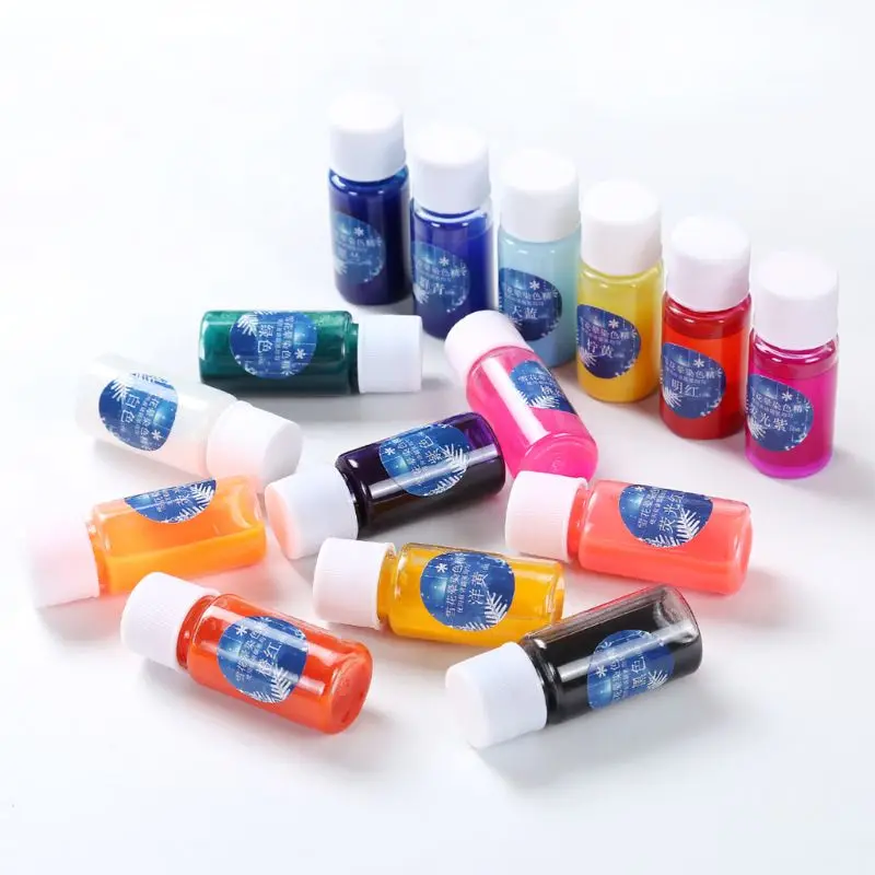 

10ml Snow Flour Dyeing Fine Rendering Diffusion DIY Crystal Epoxy Mold Art Dye Pigment for Resin Jewelry DIY Crafts Art Making