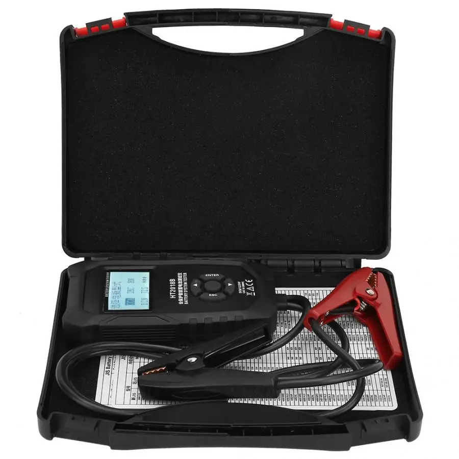 

HT2018B/HT2018C Battery Tester 6V/12V/24V Automotive Load Car Digital Battery Analyzer Multi Languages Battery Diagnostic Tool