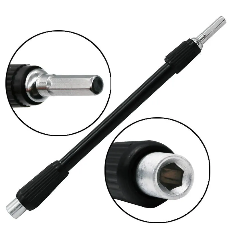 

130mm 1/4 Flexible Shaft Screwdriver Extension Drill Bit Holder Connect Link Hand Drill Chuck For Electric Screwdriver