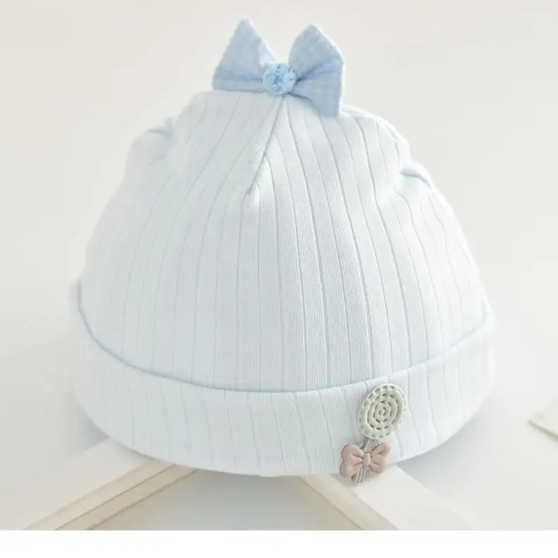 

0-3 Month Cotton Hat for Newborn Baby Girl Boy Child Beanie for Kids Newborn Girls Sping Autumn Cute Hats