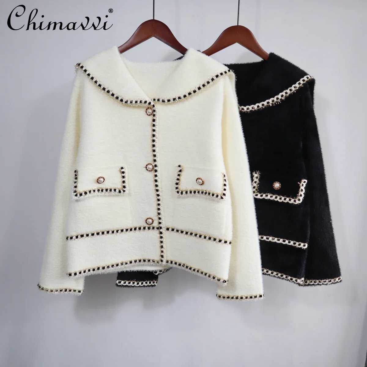 

Fashion Women Sweaters 2021 Female Loose Korean Style Casual Coat Winter Elegant Single Breasted Wool Knitted Cardigan