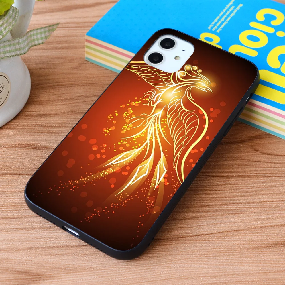 

For iPhone Rising phoenix Soft TPU border Apple iPhone Case