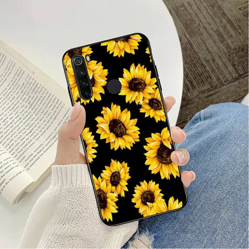 TOPLBPCS Yellow flower Small daisy sunflowe phone Case cover Shell For Redmi note 8Pro 8T 9 Redmi note 6pro 7 7A 6 6A 8 5plus
