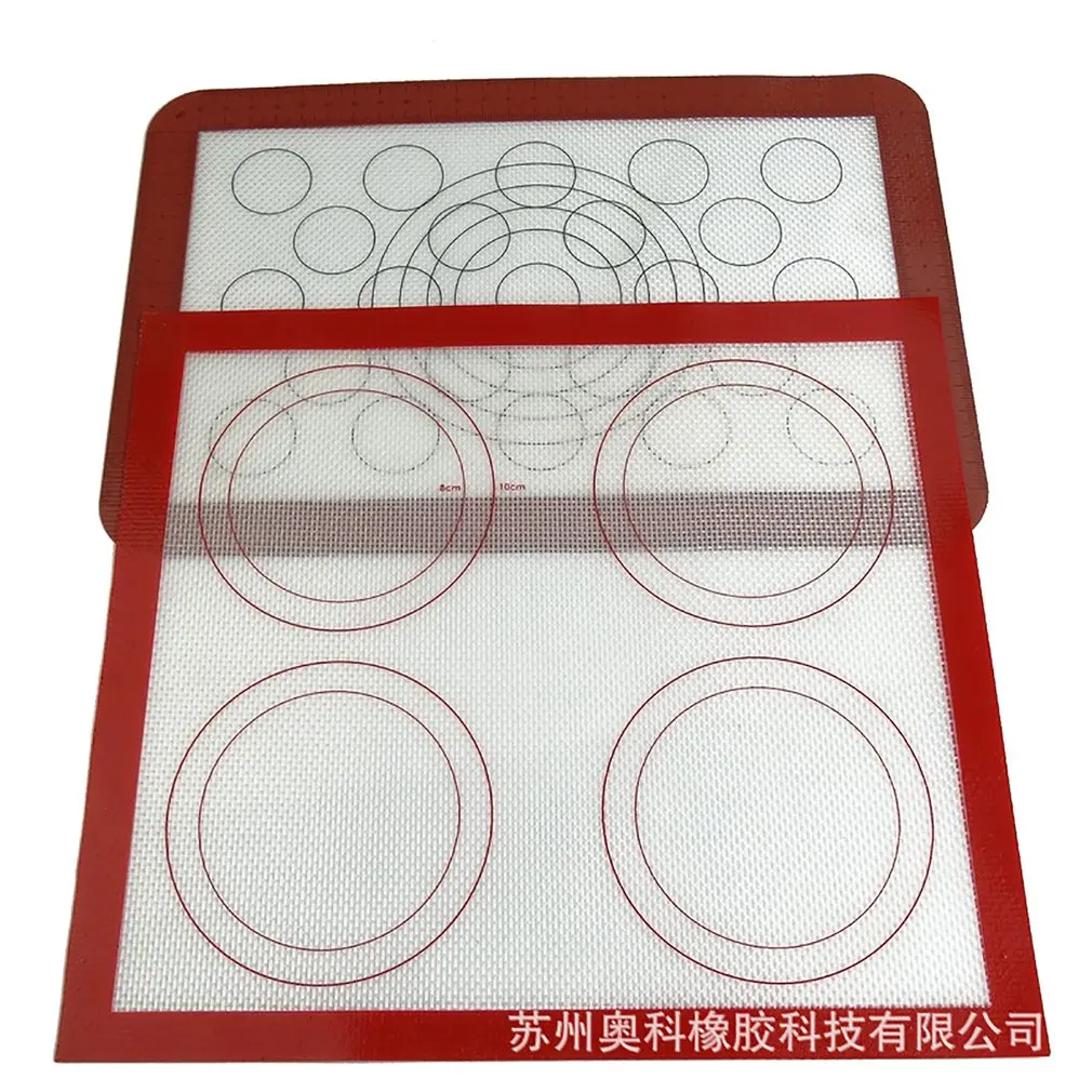 Антипригарный силиконовый коврик для выпечки макарон антипригарный круглый