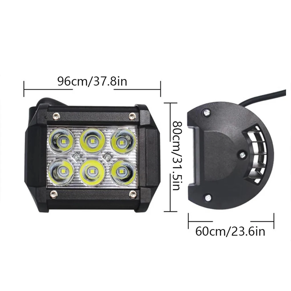 

4Pcs Car Lights 6 LED Work Lamps Highlight Driving Lighting Modified Spot Lights for SUV Motorcycle