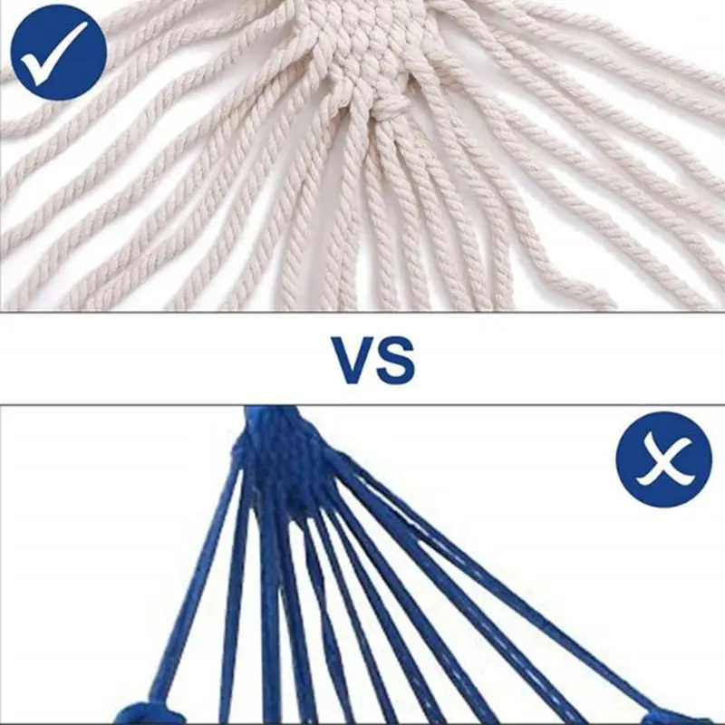 Double Hammock Outdoor Rollover Prevention Camping Canvas Hanging Swing Bed for Patio Travel Hiking
