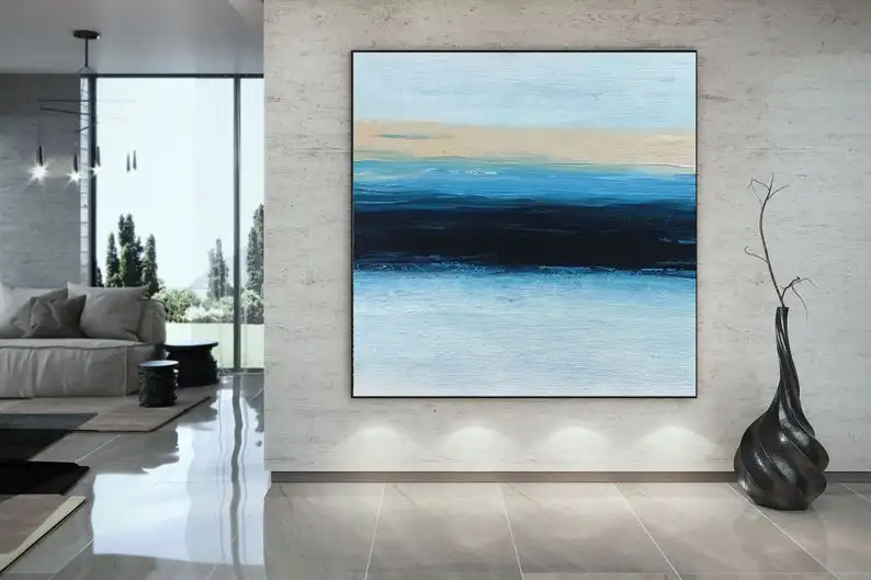 

Большая абстрактная живопись, Современная Абстрактная живопись, художественные картины, домашний декор, Современная красочная абстрактна...