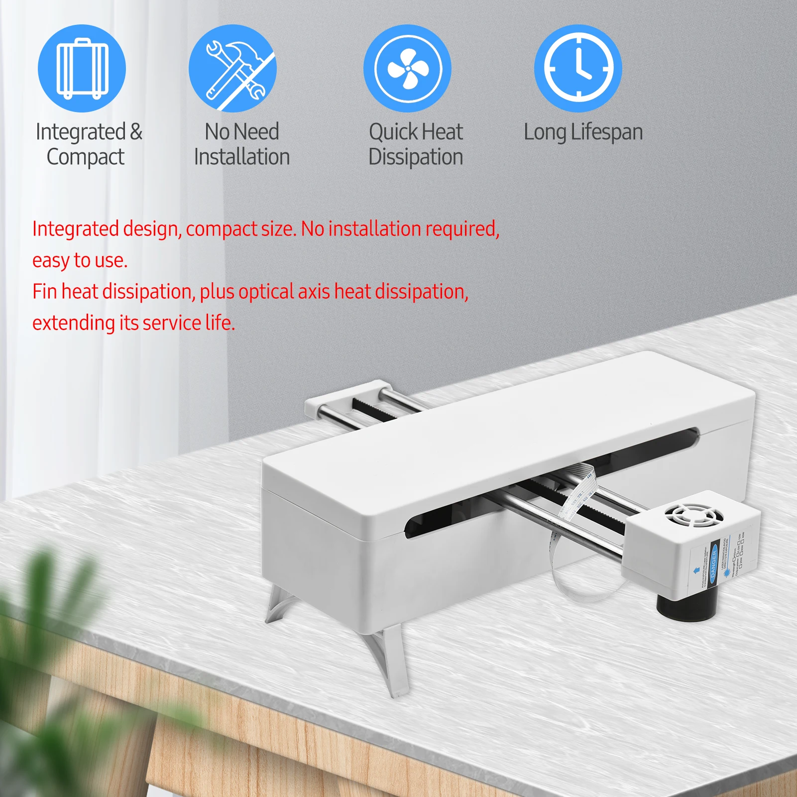 

450nm Laser Engraving Machine Adjustable Focal Length Support PC Software High Speed CNC Laser Engraver Cutter Engraving Router
