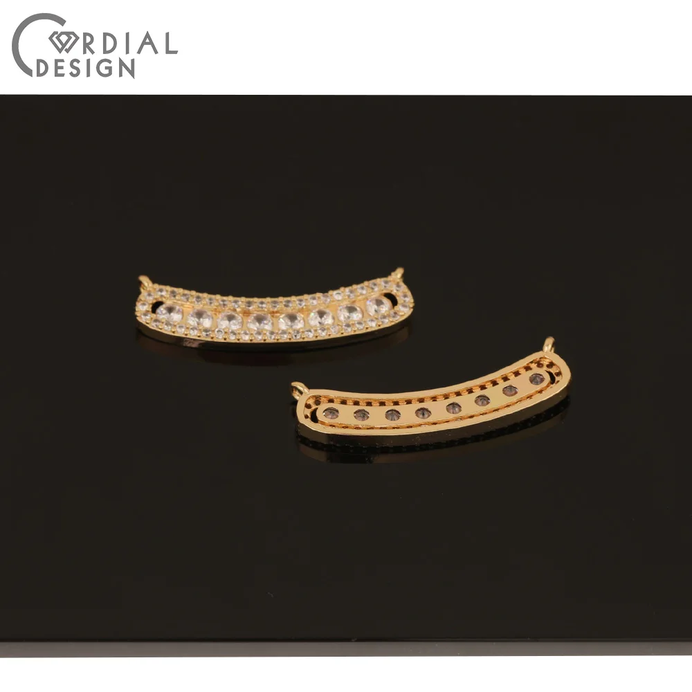 

Cordial Design 30Pcs 9*32MM Jewelry Accessories/Hand Made/CZ Charms/Arc-shaped/DIY Bracelet Making/Pendant For Necklaces Jewelry