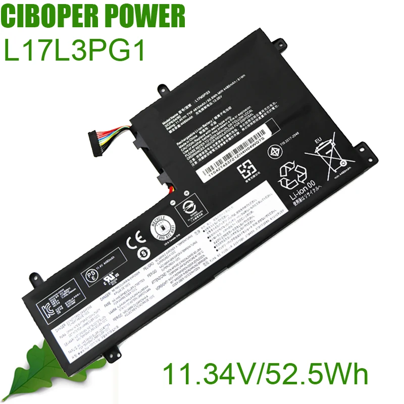 

CP Genuine Laptop Battery L17L3PG1 11.34V 52.5Wh L17C3PG1 L17M3PG1 L17M3PG3 L17C3PG2 For Y530 Y540-15IRH Y7000 Y7000P