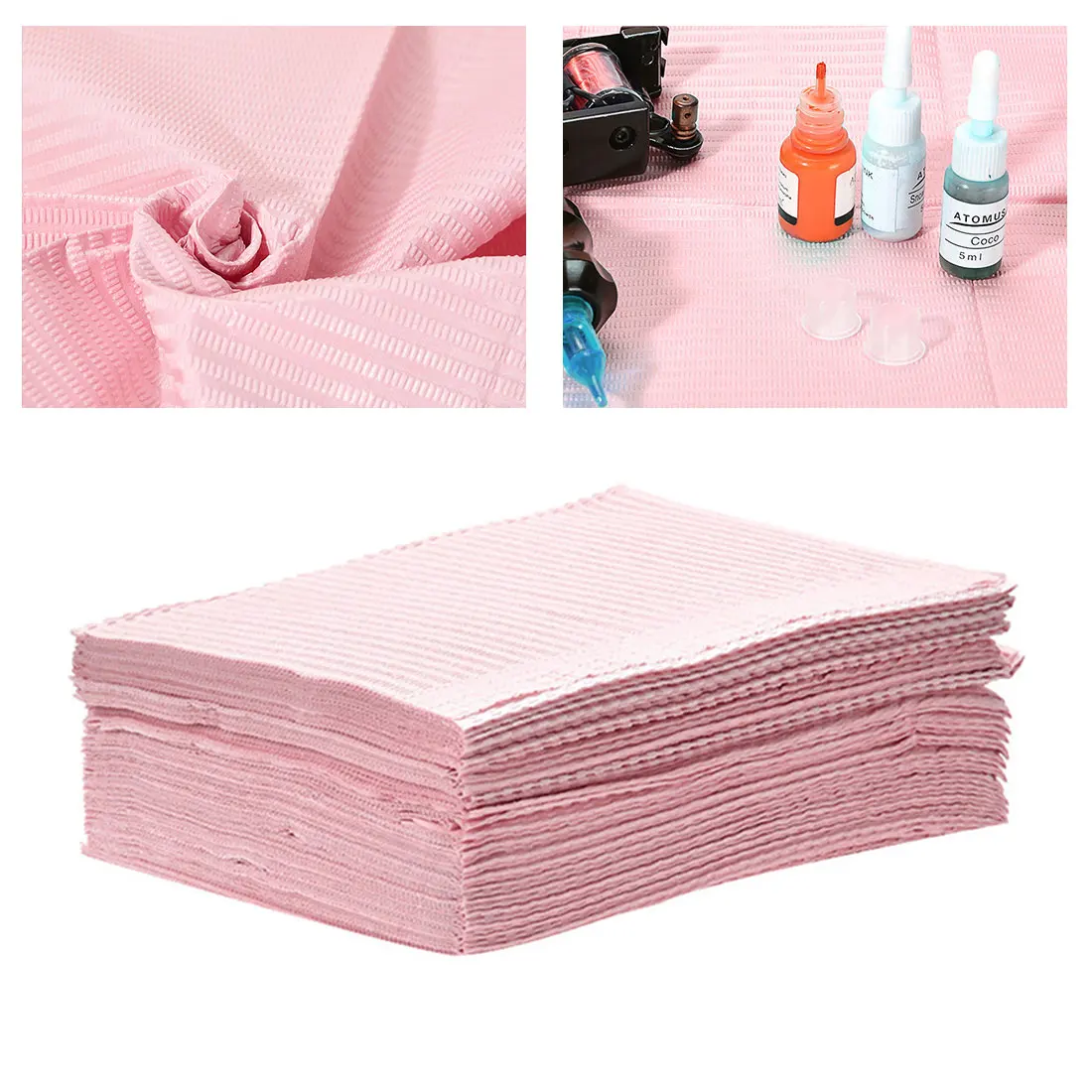 

125 шт одноразовые салфетки для чистки татуировок, стоматологические салфетки для татуировок, скатерти для стола, чистящие накладки, аксессу...