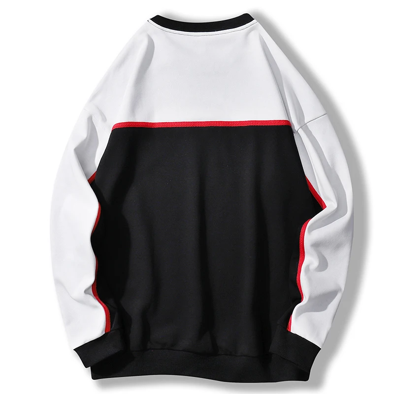 Мужская Толстовка Оверсайз SingleRoad черная толстовка с круглым вырезом и полосками