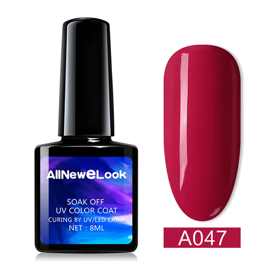 Allnewelook Гель-лак Bluesky Гибридный гвоздь 8 мл, флакон, черный цвет Гель Дизайн Bluesky УФ гель лак для ногтей лак - Цвет: 047