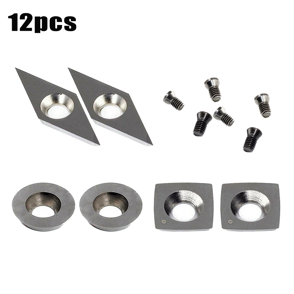 

Silver Carbide Cutters Inserts Set Wood Lathe Turning Tools For Woodworking Or Smoother Cutting Carbide