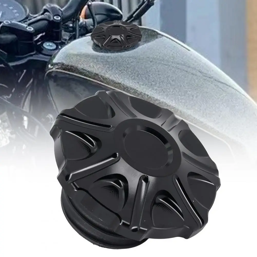 

MP12-001-0189 Gas Tank Cap High Reliability Anti-corrosive Black Motorcycle Right-hand Thread Flower Type Fuel Tank Cap for XL12