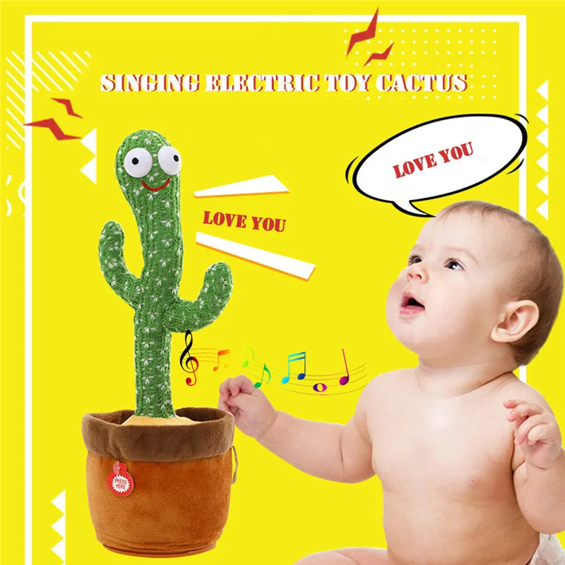

Dancing cactus talking cactus Stuffed Plush Toy Electronic toy song cactus potted toy Early Education Toy kids Room Decoration