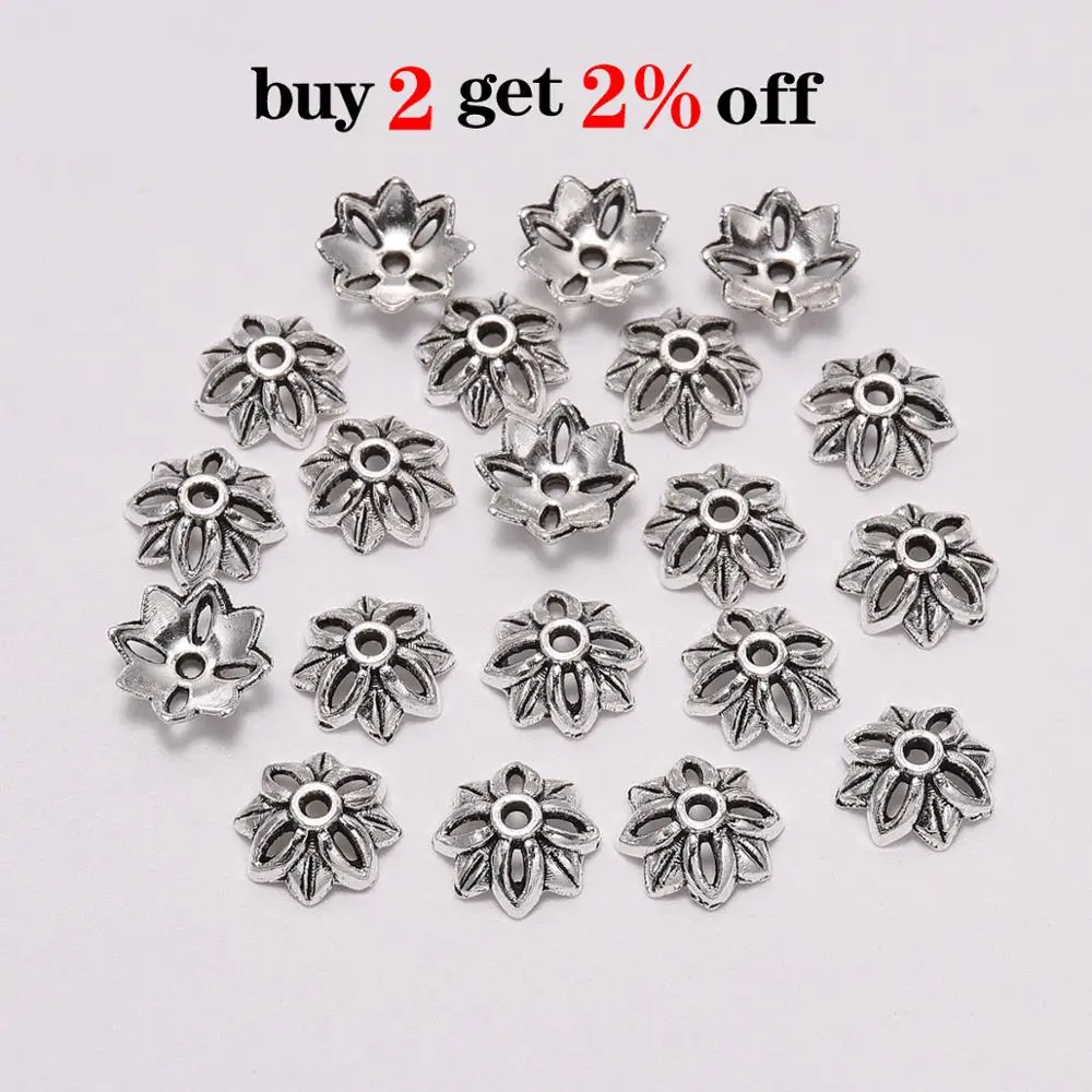 20 шт./лот 10 мм 8 лепестков вырез цветок россыпью разные Торус концевые бусины