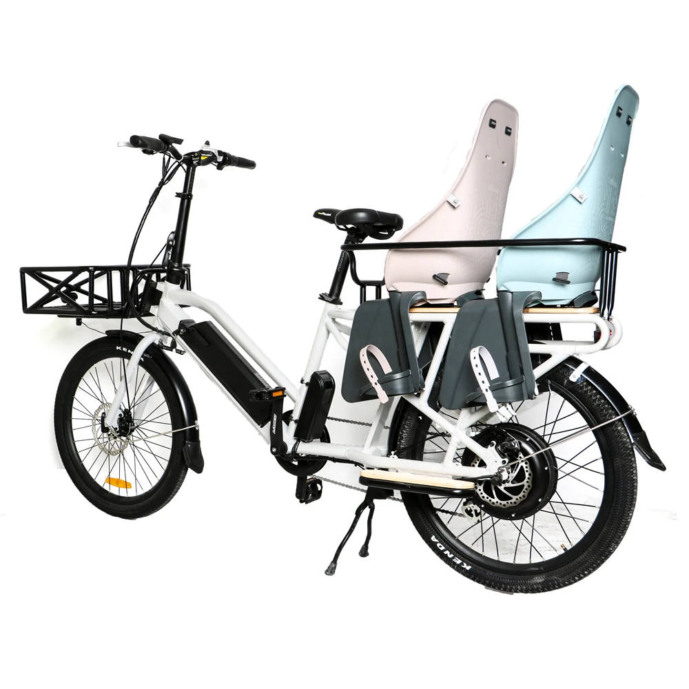 Груза падения США/CA 24 дюймов 48V750W грузовой Ebike с задним двигателем ступицы и 500C красочный дисплей для семьи или UberEats