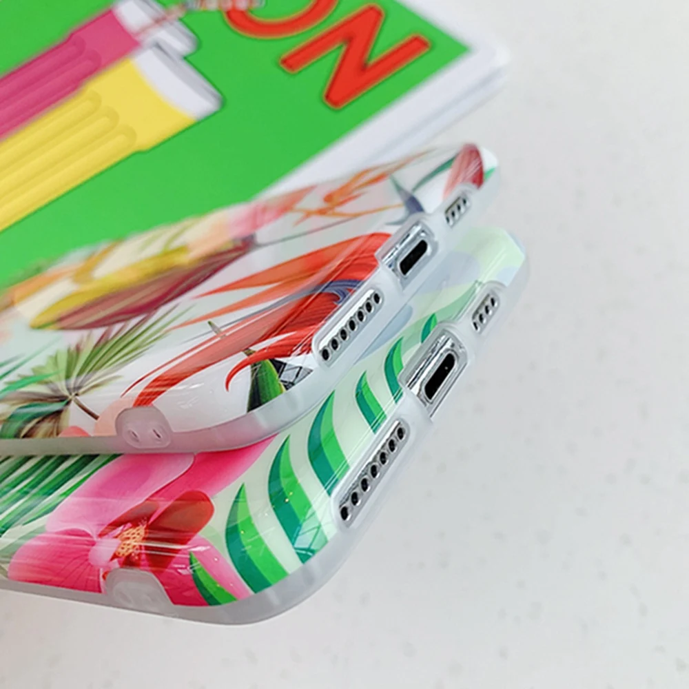 OTAO чехол с кольцом-держателем для iPhone 11 Pro Max XS X XR художественный цветами и