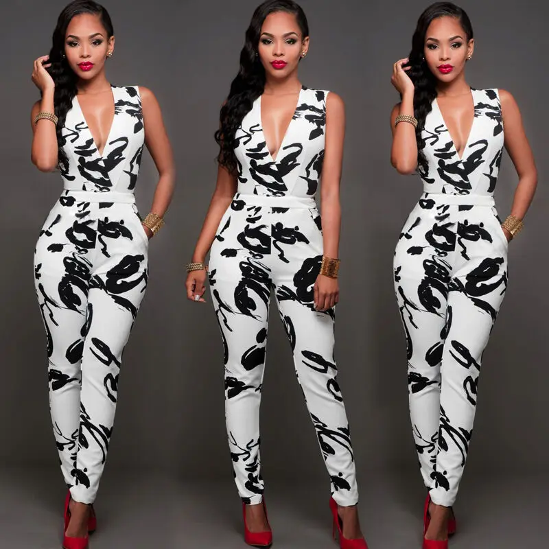 

USA Women Clubwear Summer Playsuit Party Jumpsuit Romper Trousers