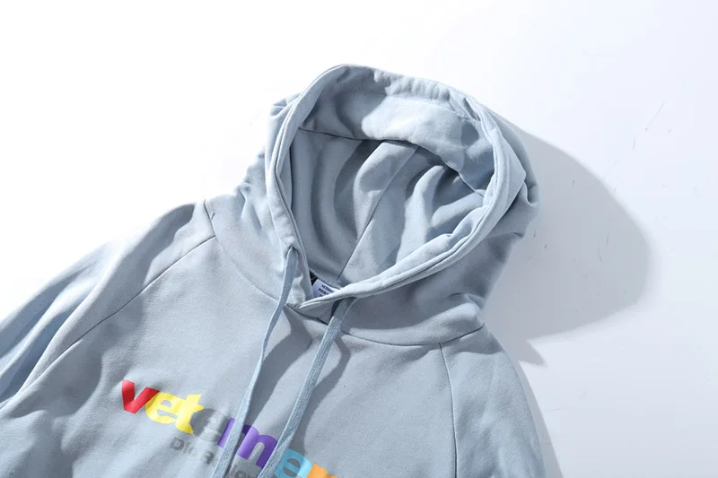 18SS Повседневная Толстовка VETE для мужчин TS с буквенным принтом светло-голубая Толстовка Vete для мужчин ts Толстовка для женщин и мужчин высокое уличное лучшее качество Vete для мужчин ts Толстовка