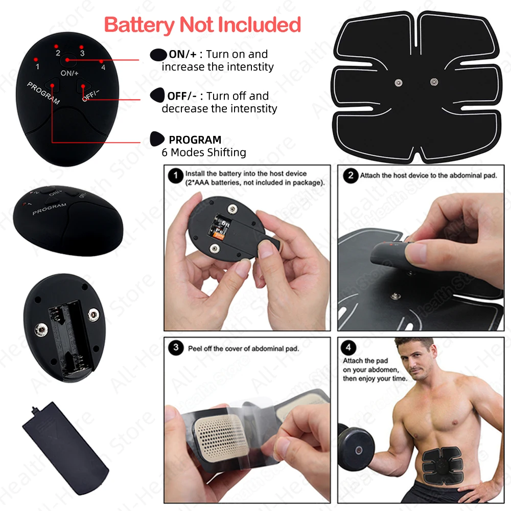 Массажный стимулятор мышц пояс для похудения массажер спины электрический Ems