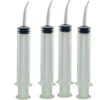 12pcsset disposable dental irrigation syringe with curved tip 12cc for dentist use