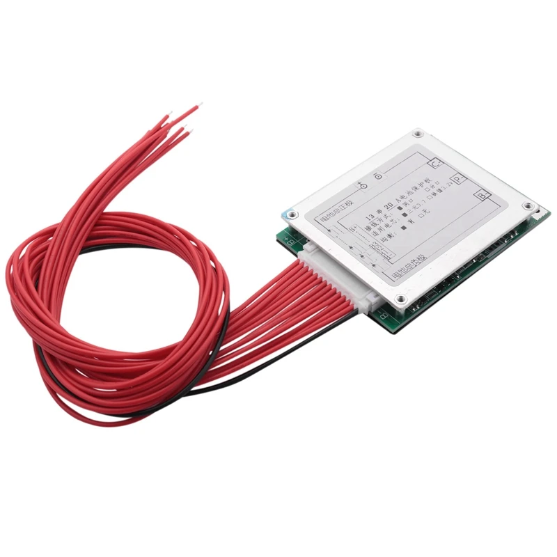 

Защитная плата Bms Pcb для литий-ионного аккумулятора, 13S, 48 В, 20 А, с балансировкой для электровелосипеда, электрического скутера