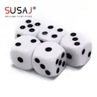 5 шт.лот 10 мм16 мм питьевые кости акриловые белые круглые угловые шестигранные кости для клувечерние настольные игры Ролевые кости набор костей