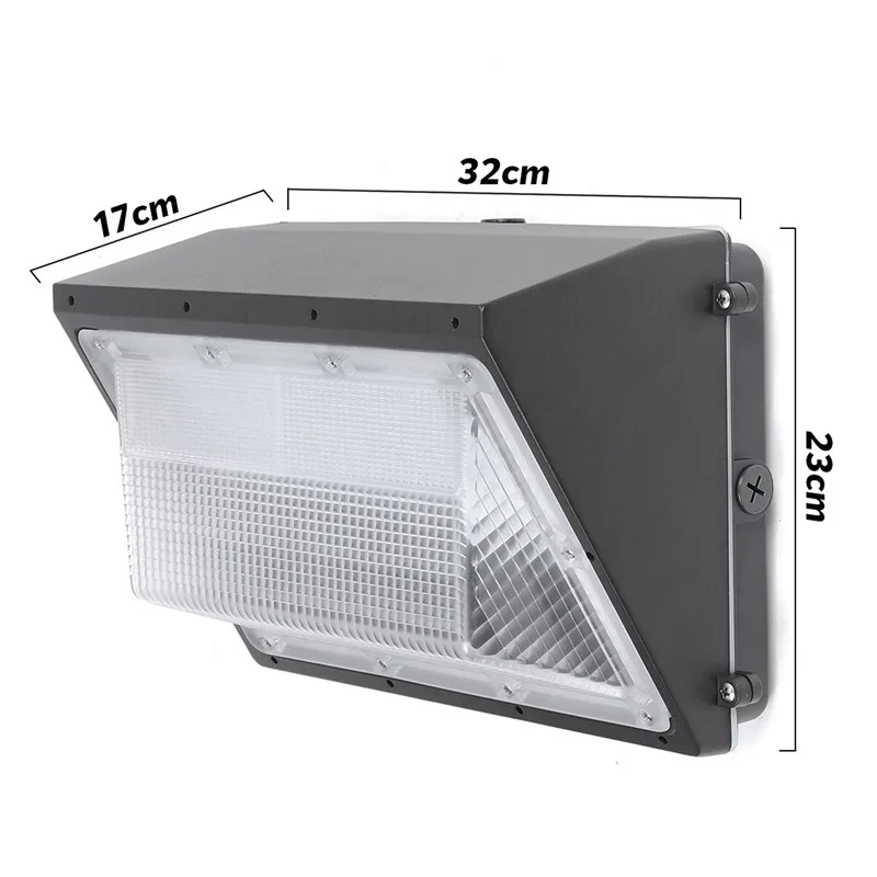 

2PCS 120W Outdoor LED Industrial Wall Pack Light Super Bright White Outdoor Lamp 5500K LED Security Light for Commercial Pathway