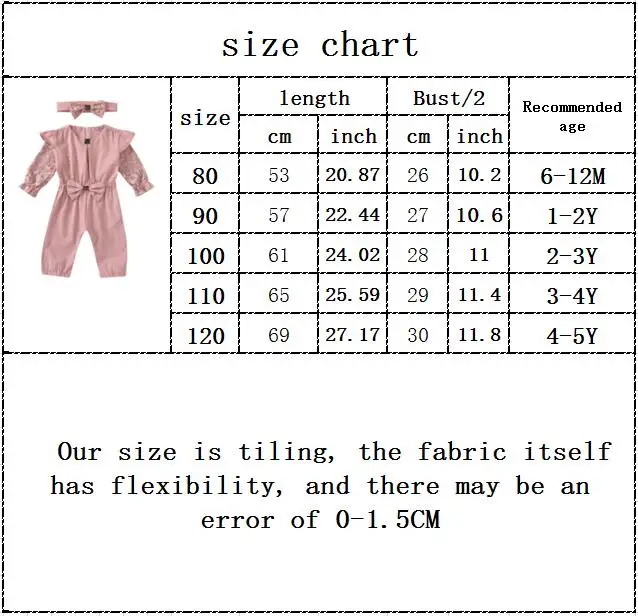 

Summer Baby Girl Rompers Newborn Baby Clothes Toddler Long Lace Sleeve Lace Design Romper Bow Jumpsuit with Headband 6M-5Y