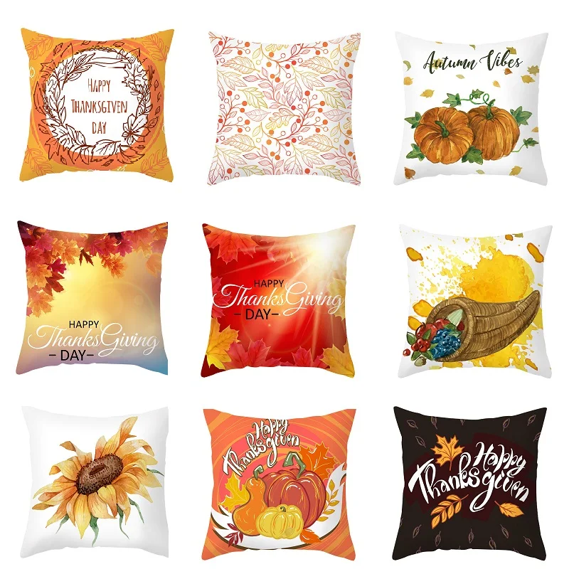 

Pillow Cushion Cover Microfiber Pillowcases Sunflowers Printed Decorative Throw Pillows Covers for Sofa Home Decor 45*45cm/pc