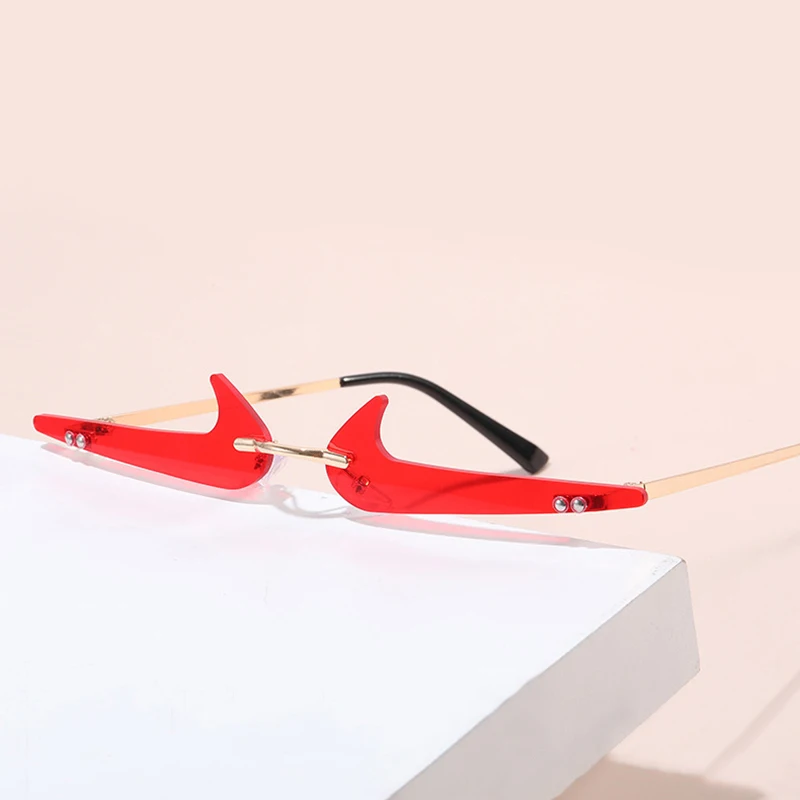 Модные уникальные солнцезащитные очки без оправы SO &amp EI женские ретро с