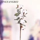 Высушенные цветы эвкалиптового хлопка, 5 голов, ветка цветов, для свадьбы, вечеринки, Декор для дома, Декоративные искусственные цветы