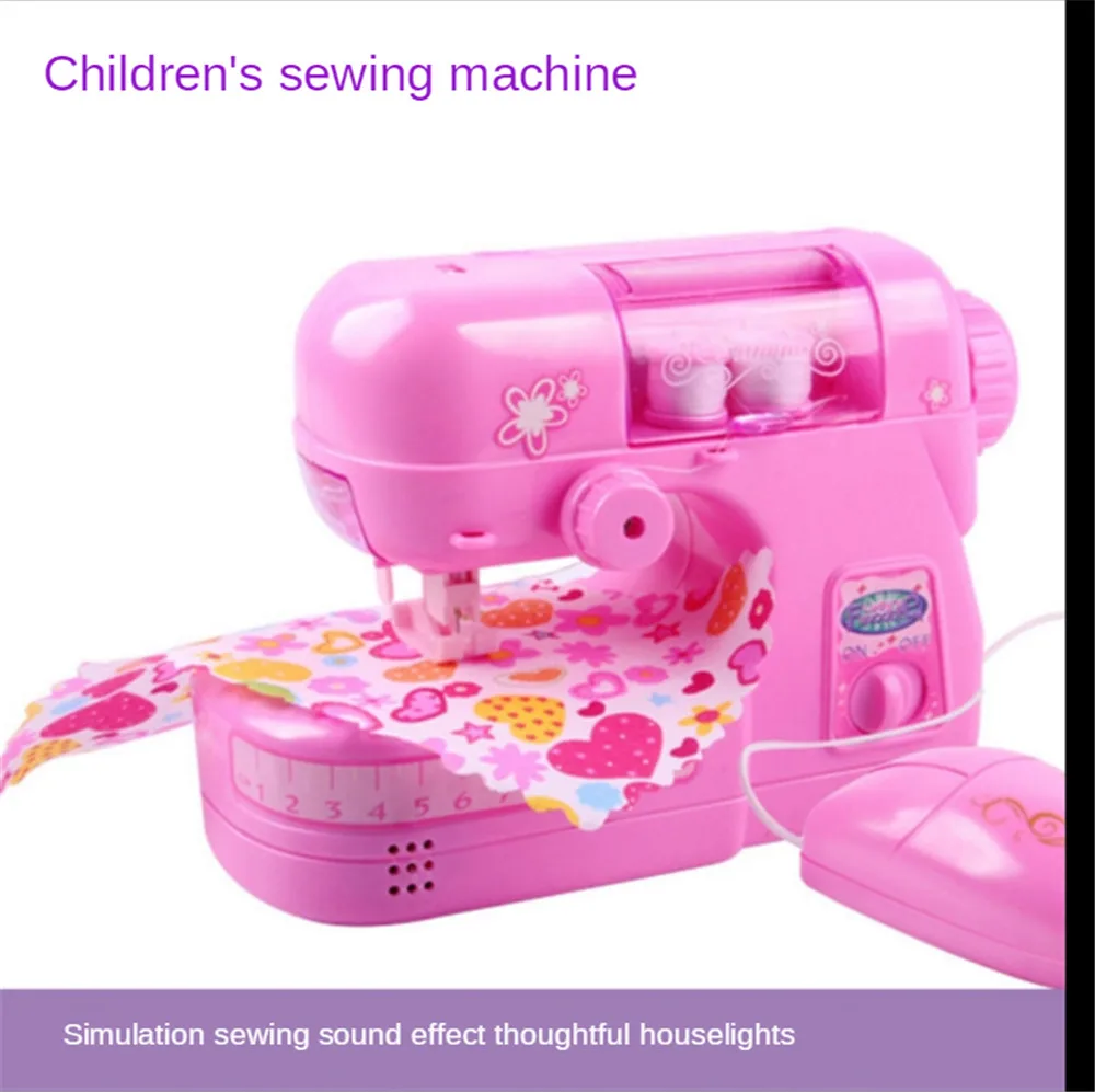 Sewing Machine Electric Household Appliances Mini Doll Cloth Children Pretend Play Educational Furnriture Toys | Игрушки и хобби