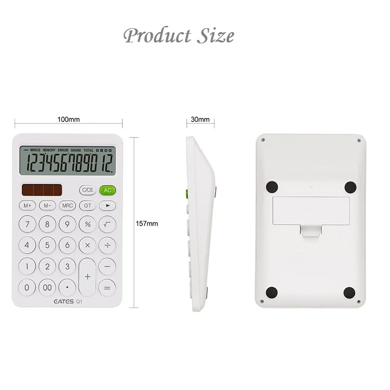 Настольный калькулятор с 12 цифрами крупные пуговицы инструмент для счета