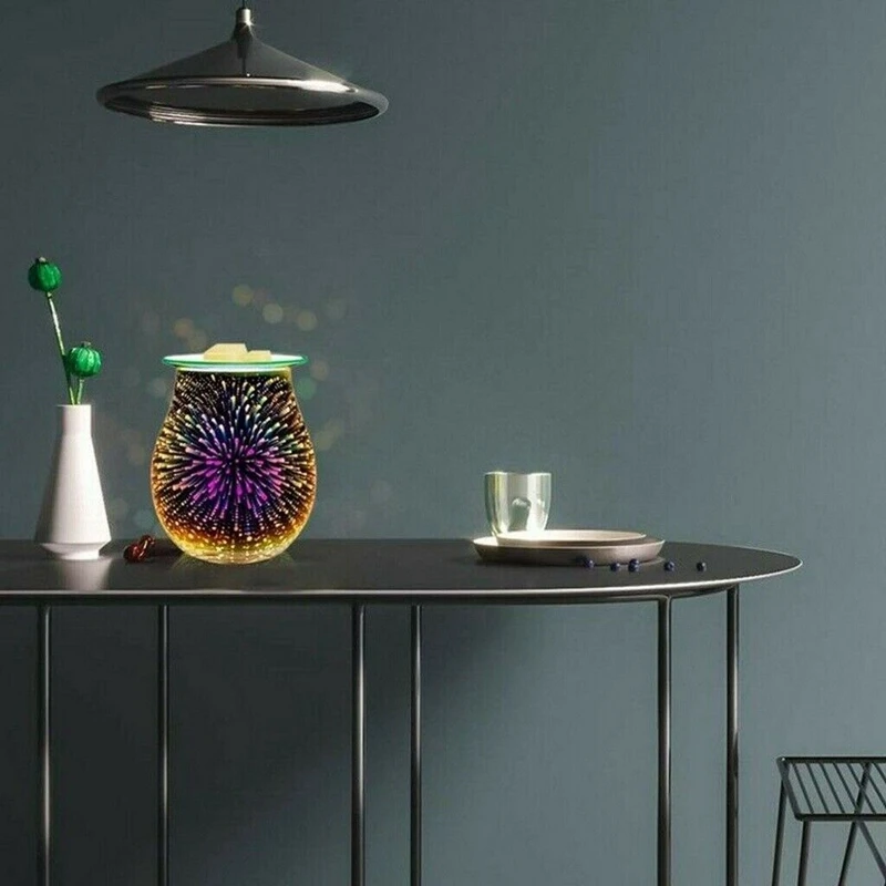 Арома Электрический воск расплава горелка 3D Фейерверк Ночной светильник Tart