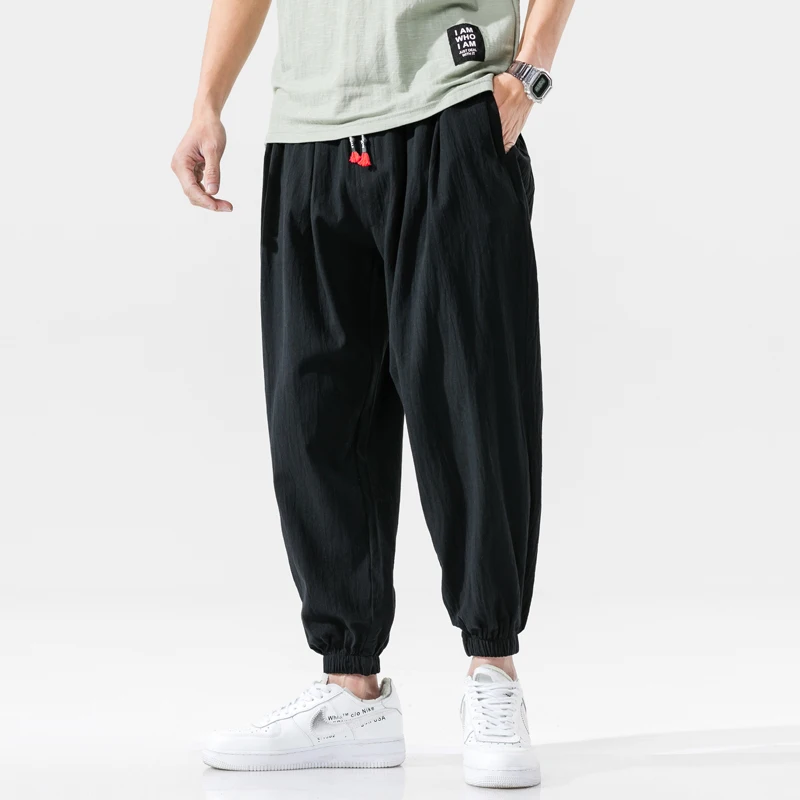 

Cotton Casual Harem Pants Men Joggers Man 2020 Autumn Trousers Male Chinese Style Baggy Pants Harajuku Clothe Men Dropshipping