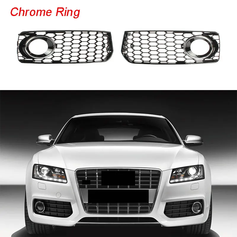 Хромированный черный сотовый передний бампер нижний противотуманный светильник