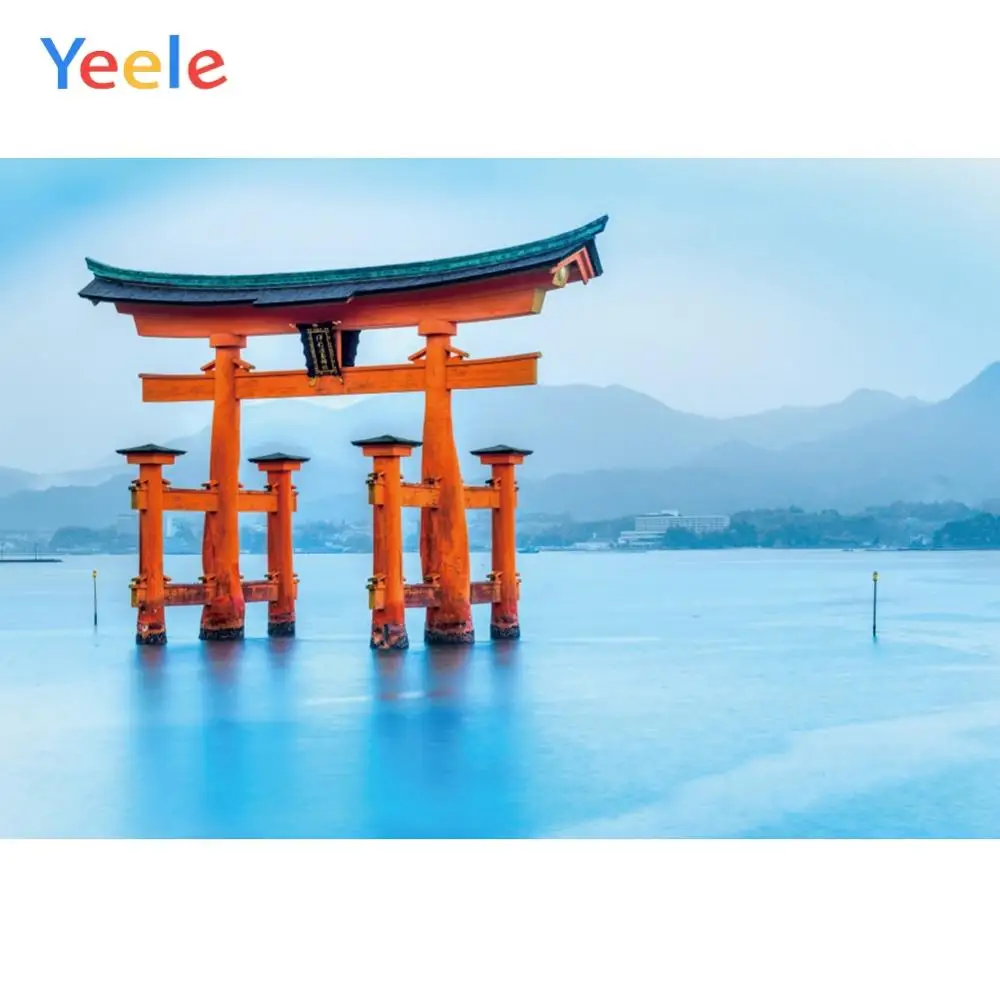 Фон для фотосъемки с изображением пейзажа из древней древесины красного Тори