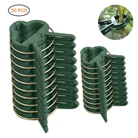 20pcs green plant support clips with zinc reusable clamps for plants hanging vine garden greenhouse vegetables tomatoes