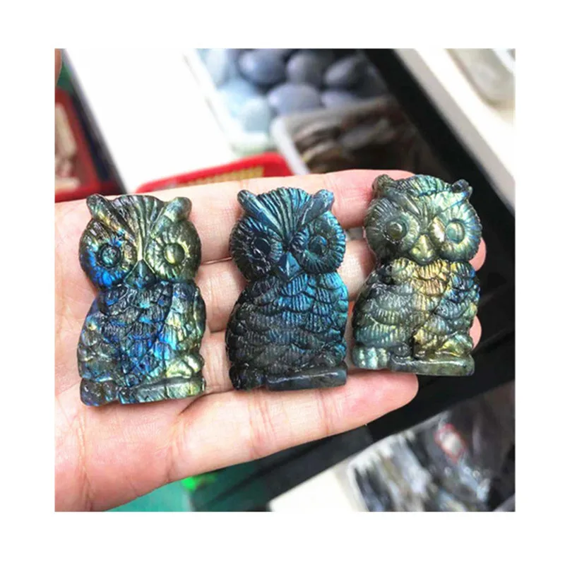 

Натуральный лабрадорит, Сова, искусственные камни для украшения дома