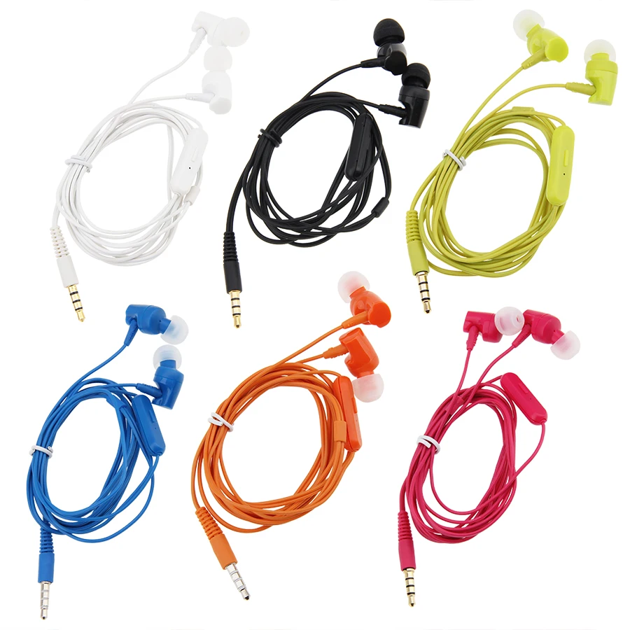

3.5mm Jack Bass Earphone for IPhone XS Max 8 In-Ear Earbud with Microphone Headset for Xiaomi SAMAUNG 30pcs Without Package