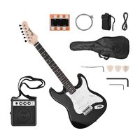 muslady electric guitar solid wood paulownia body 21 frets 6 string with speaker pitch pipe guitar bag strap picks right hand