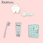 Эмалированные булавки для зубной щетки, зубной пасты и зубной пасты