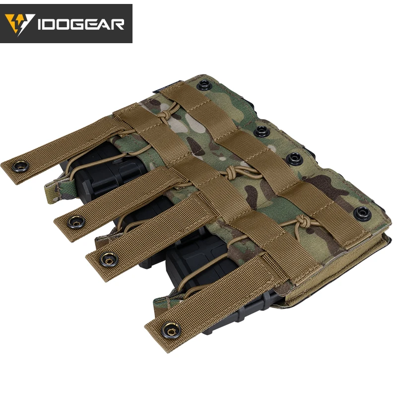IDOGEAR Тактический LSR 556 маг мешок тройной Перевозчик MOLLE сумка лазерная резка