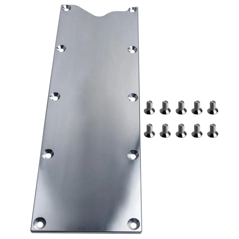 

Billet Aluminum Valley Pan Cover Plate For Chevy Small Block Gen III Silver