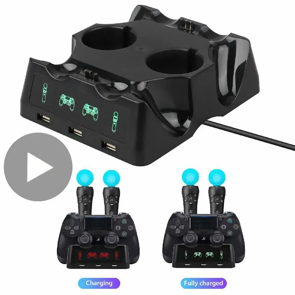 Зарядное устройство для Sony PS4 VR Move Control ler Playstation Play Station PS 4 зарядная док станция
