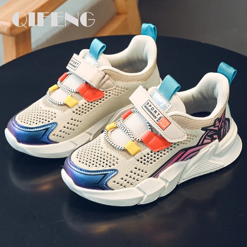 Children Soft Casual Shoes Boys Light Kid Shoe Summer Size 5 9 Mesh Sport Footwear Winter Spider 7-12y Chunky Sneakers Student
